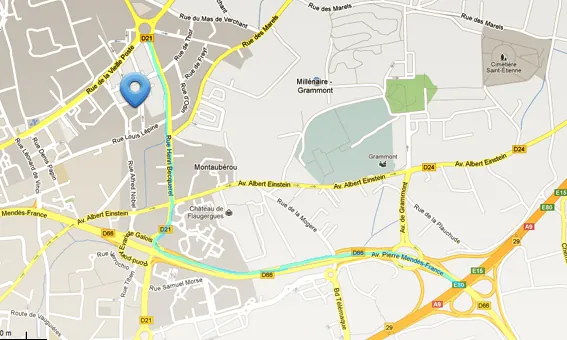 Acces autoroute A9 aeroport Montpellier